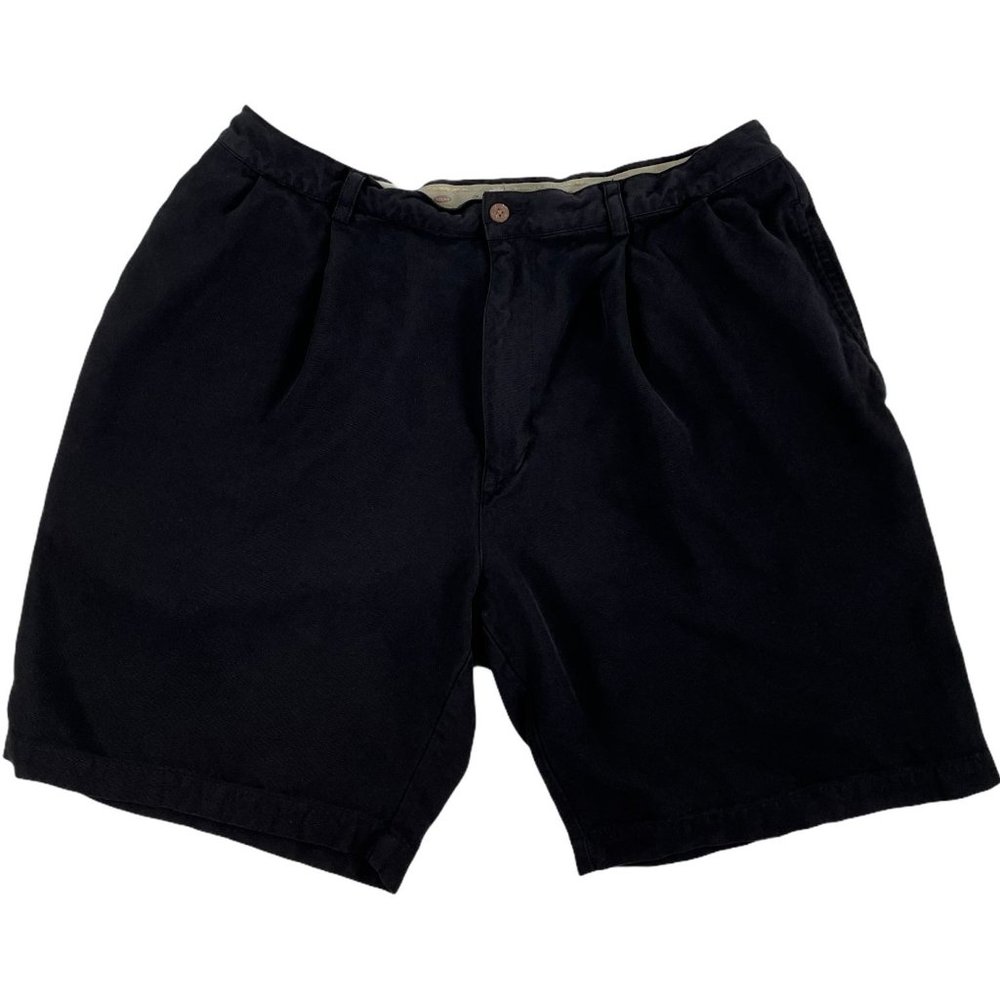 Tommy Bahama Casual Shorts Pleated Silk Black Men 38 x 8" --> (Actual Waist 36")